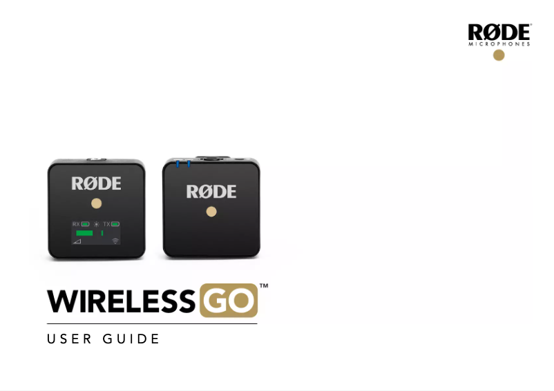 Page n°1 - Manuel utilisateur Røde Wireless Go