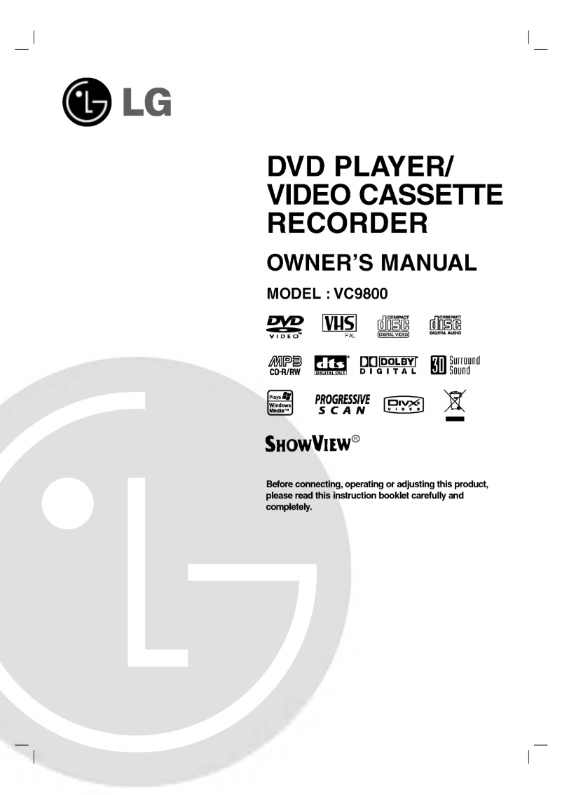 Image de la première page du manuel de l'appareil V9830CP1Z