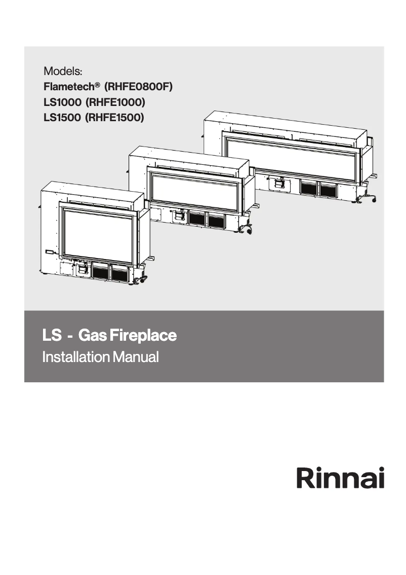 Page 1 de la notice Manuel utilisateur Rinnai LS1500