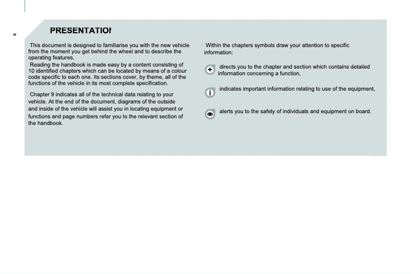Page 1 de la notice Manuel utilisateur Citroën Jumpy Dag (2008)