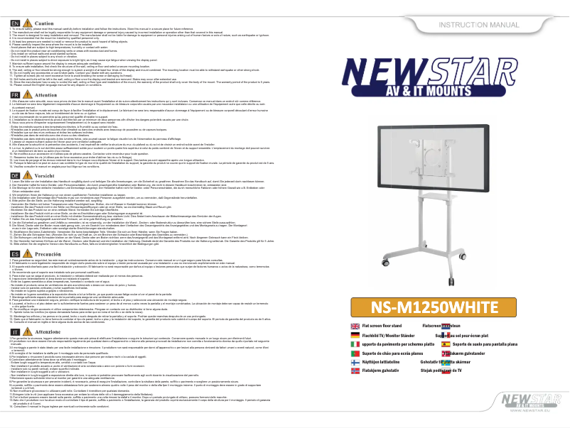 Page 1 de la notice Manuel utilisateur Newstar NS-M1250WHITE
