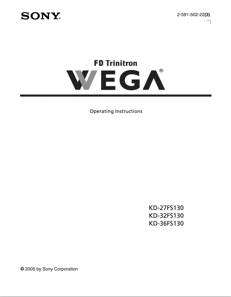 Image de la première page du manuel de l'appareil KD-27FS130