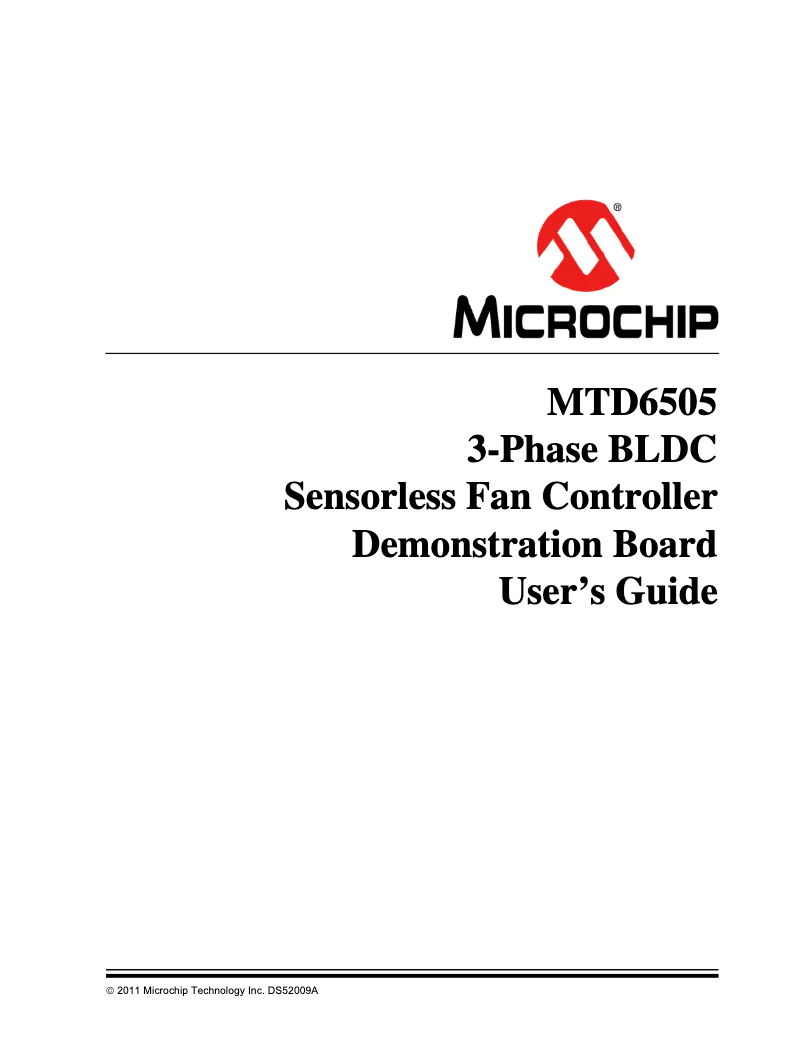 Page 1 de la notice Manuel utilisateur Microchip MTD6505