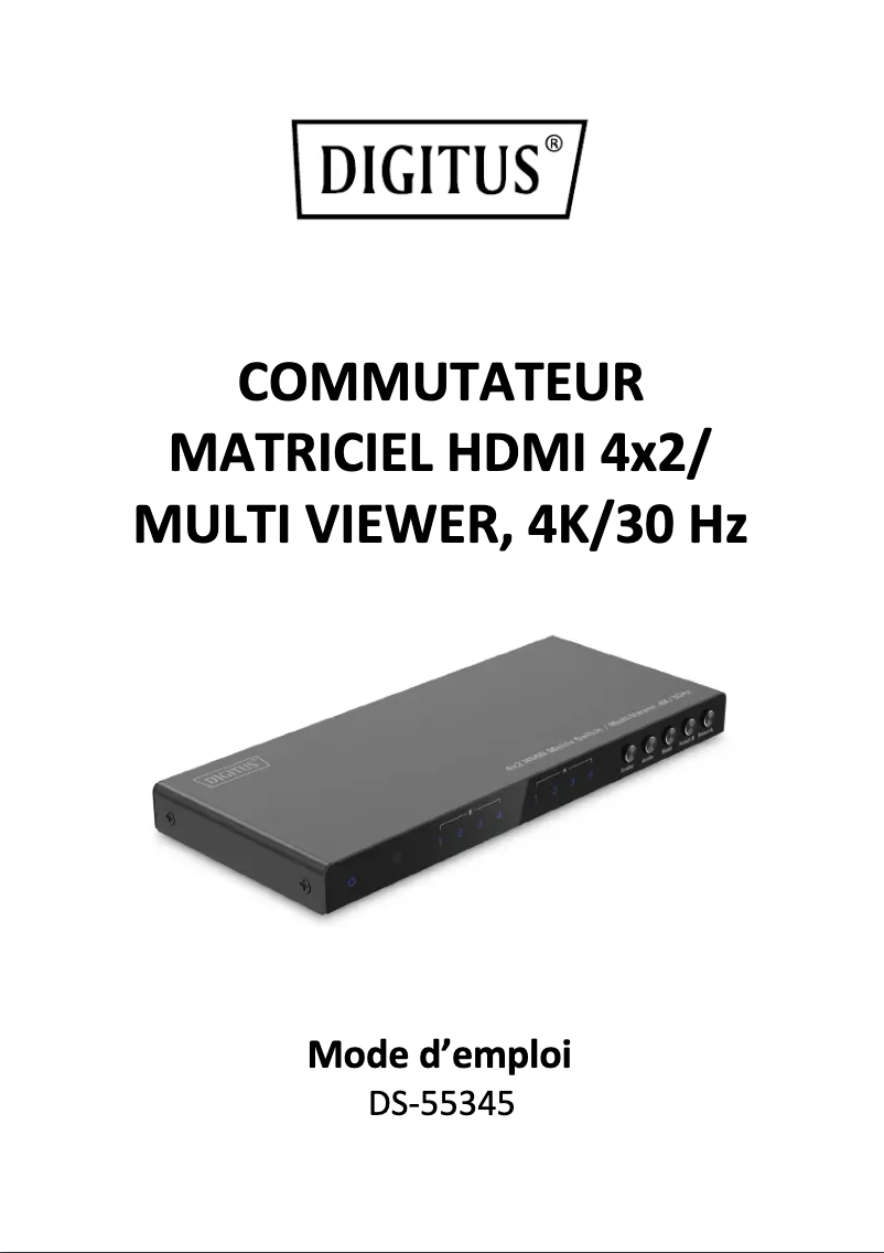 Image de la première page du manuel de l'appareil DS-55345