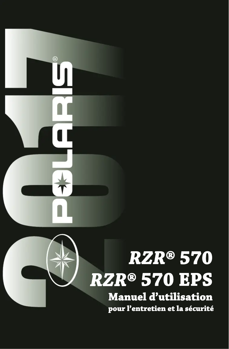 Page 1 de la notice Manuel utilisateur Polaris RZR 570 (2017)