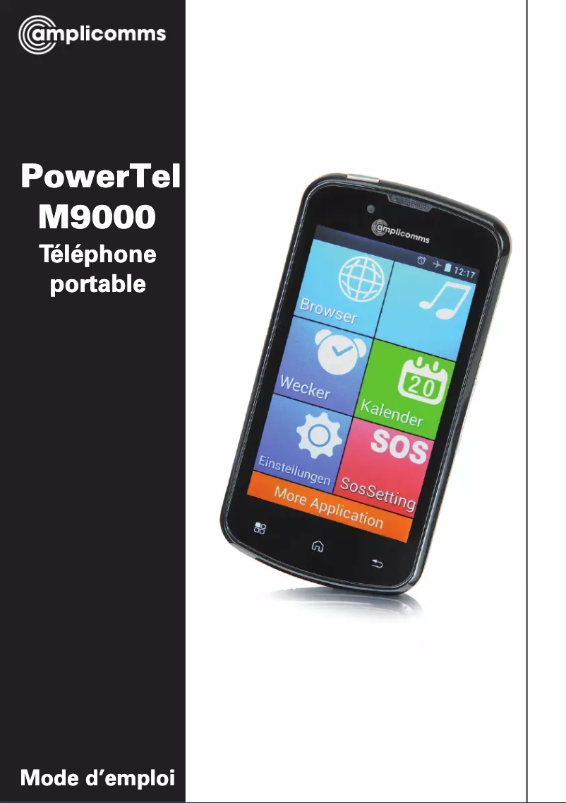 Image de la première page du manuel de l'appareil PowerTel M9000