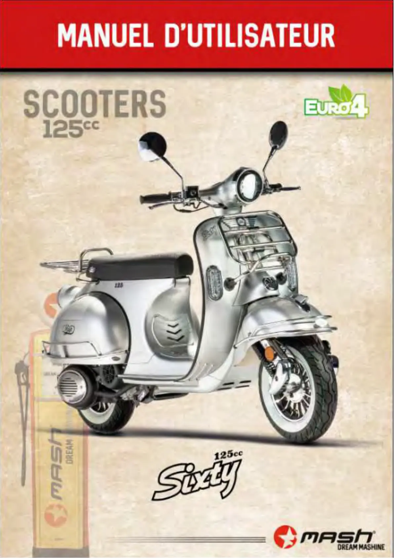 Page n°1 - Manuel utilisateur Mash Sixty 125cc (2018)
