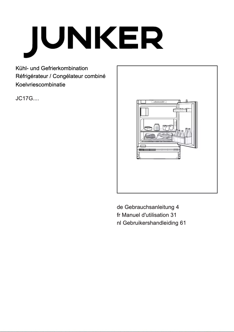 Page n°1 - Manuel utilisateur Junker JC17GBFD0