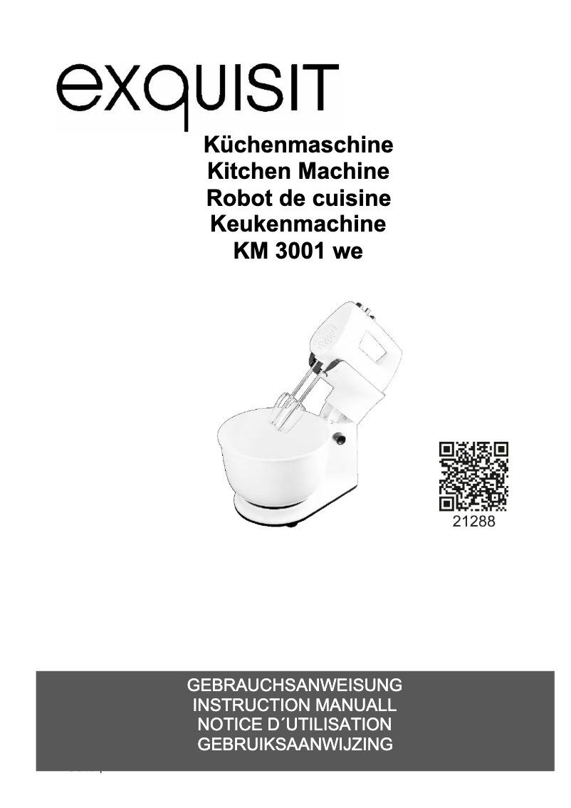 Image de la première page du manuel de l'appareil KM 3001 we