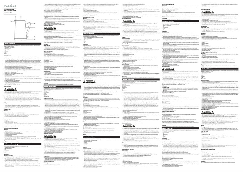 Page 1 de la notice Manuel utilisateur Nedis KAWK510EYW