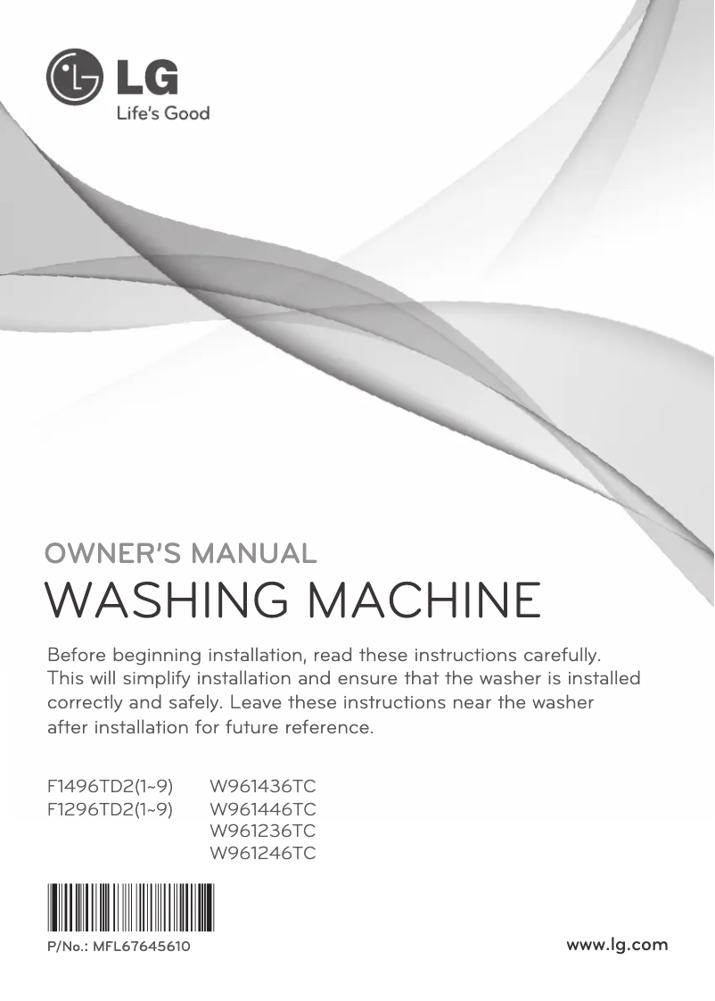 Página 1 del manual Manual de usuario LG W961446TC