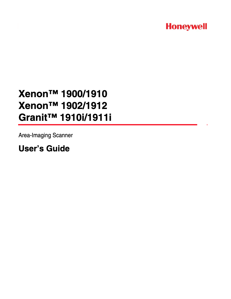 Página 1 del manual Manual de usuario Honeywell Xenon 1902gHD-2