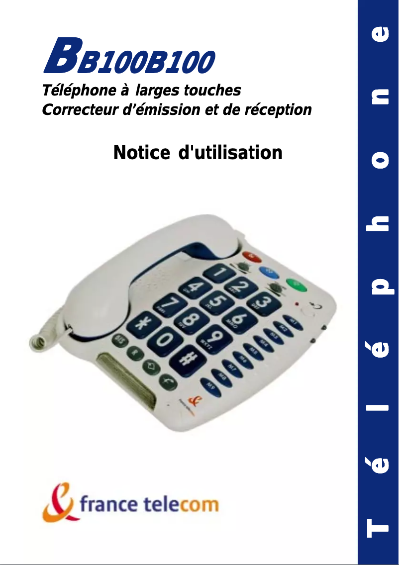 Page 1 de la notice Manuel utilisateur Geemarc BB100