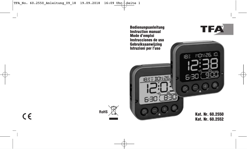 Image de la première page du manuel de l'appareil 60.2552.01
