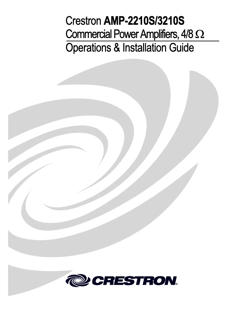 Página 1 del manual Manual de usuario Crestron AMP-2210S