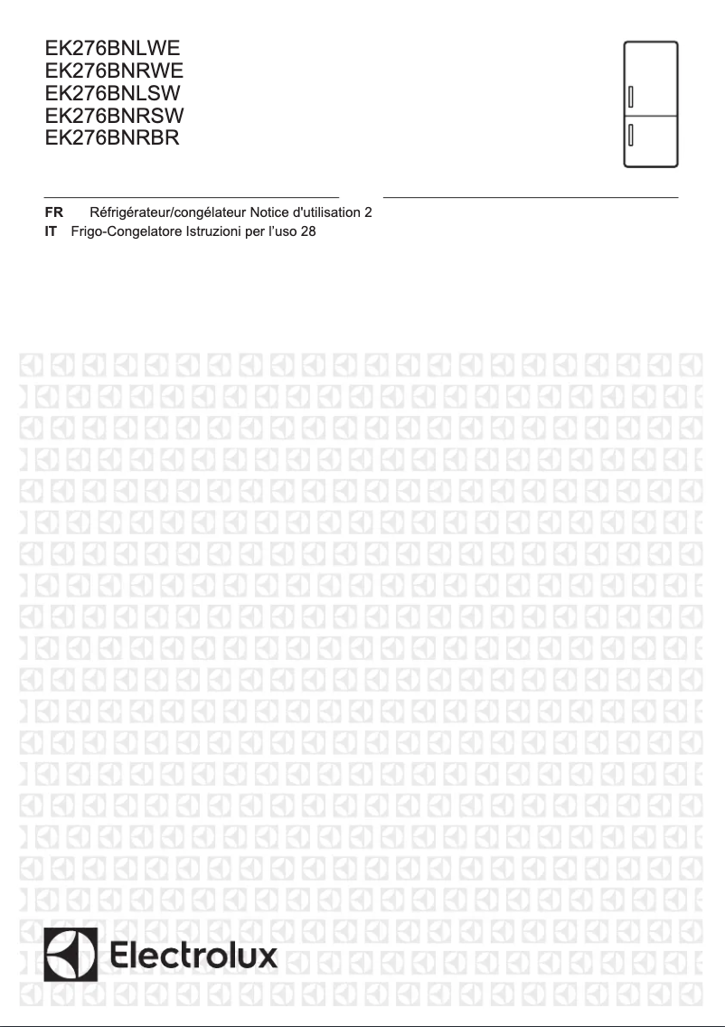 Image de la première page du manuel de l'appareil EK276BNRWE