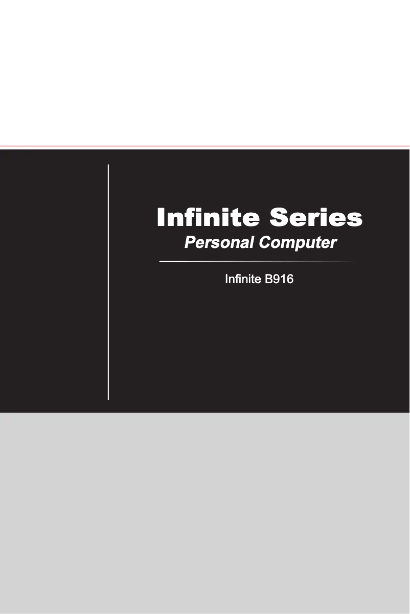 Page 1 de la notice Manuel utilisateur MSI Infinite X Plus 9SE-423EU