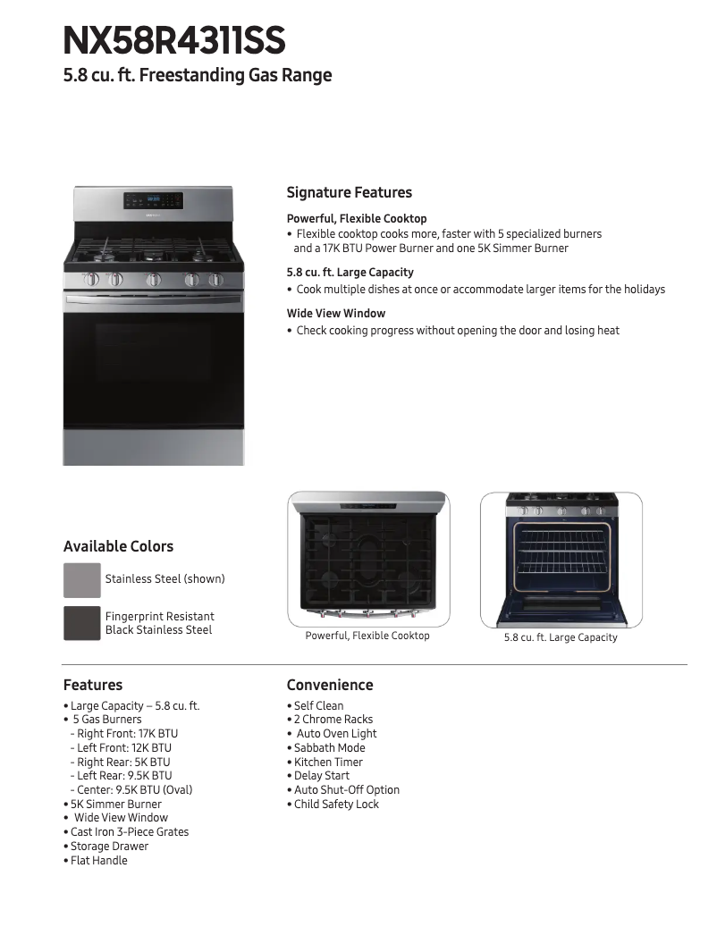 Page 1 de la notice Manuel utilisateur Samsung NX58R4311SS