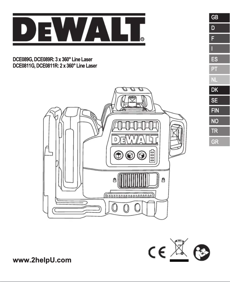 Página 1 del manual Manual de usuario DeWalt DCE089G