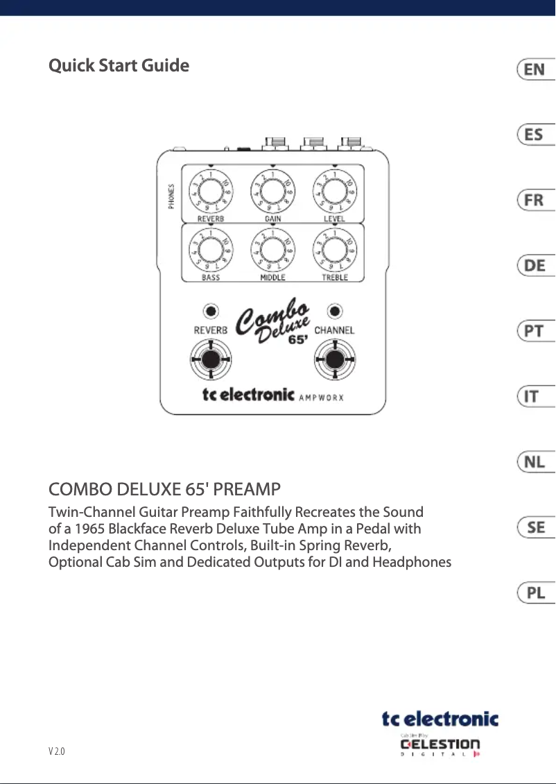 Page n°1 - Manuel utilisateur TC Electronic Combo Deluxe 65'