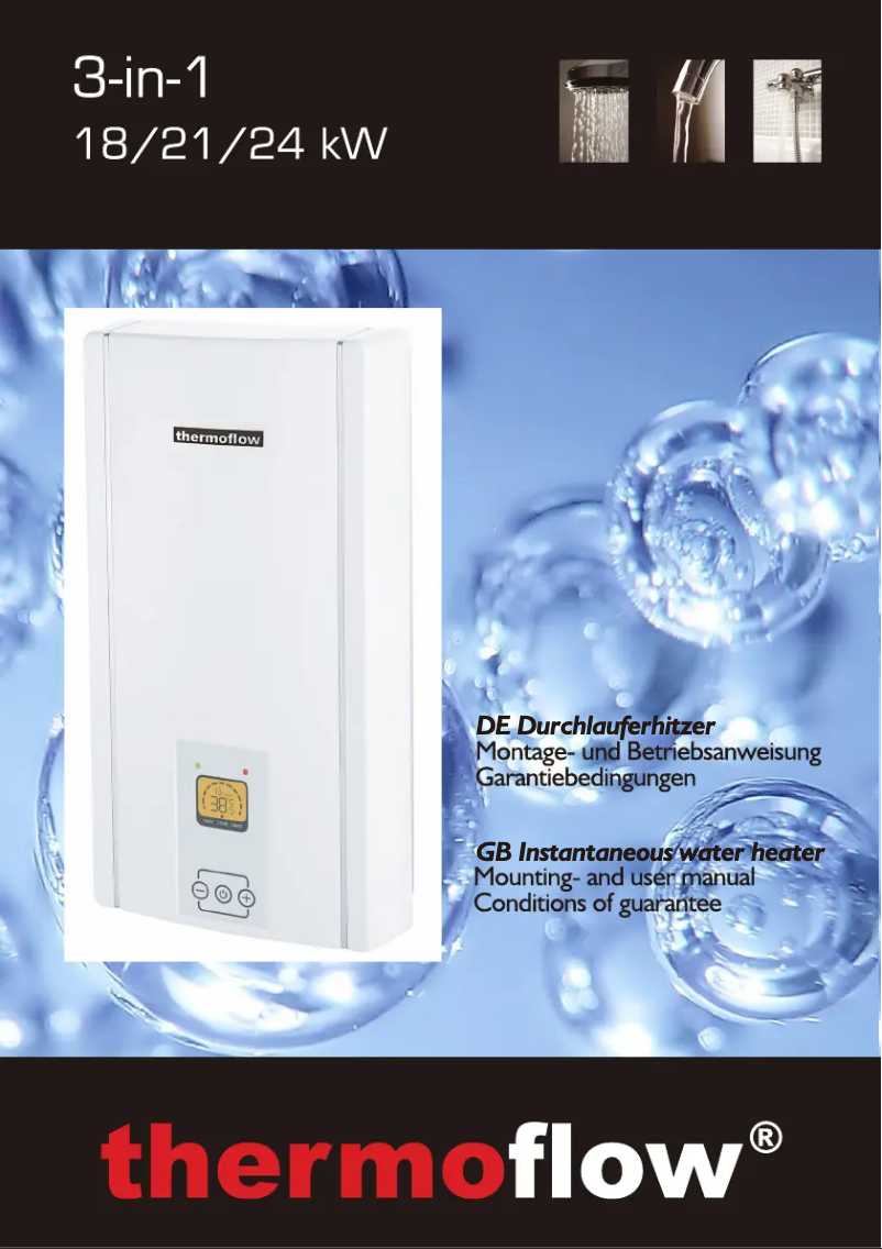 Page n°1 - Manuel utilisateur Respekta Thermoflow Elex 3in1