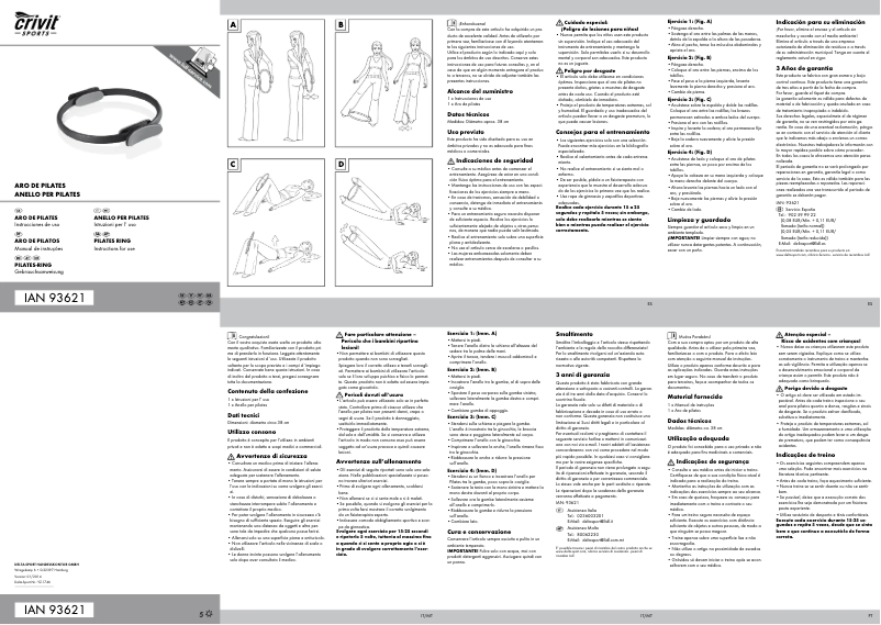 Página 1 del manual Manual de usuario Crivit IAN 93621