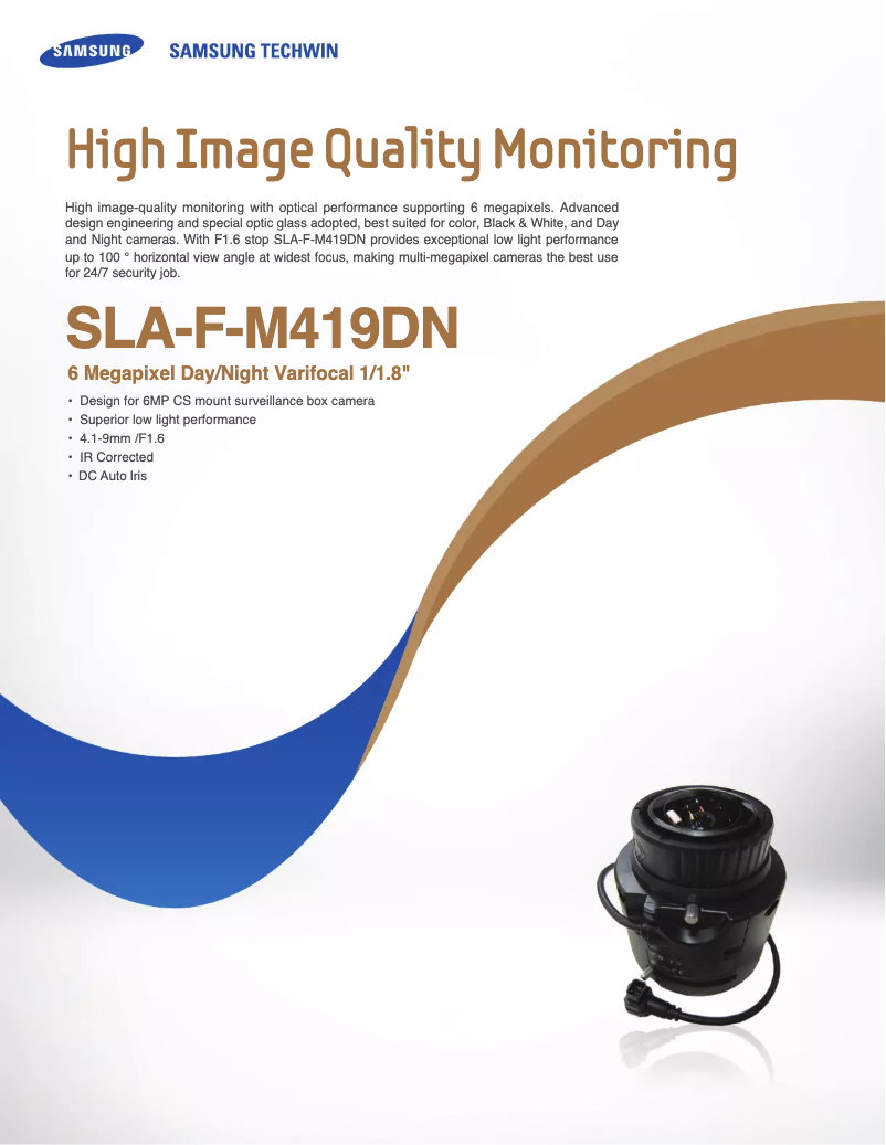 Page 1 of the manual User Manual Hanwha SLA-F-M419DN