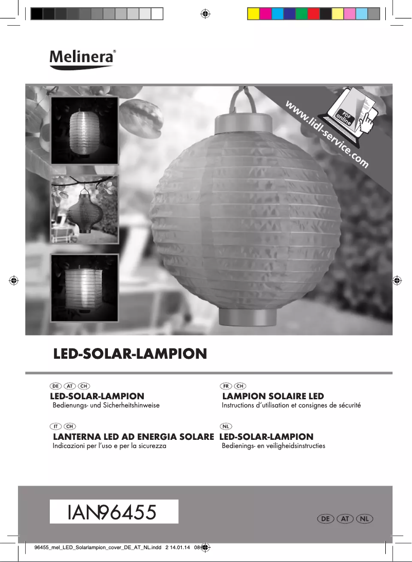 Page n°1 - Manuel utilisateur Melinera IAN 96455