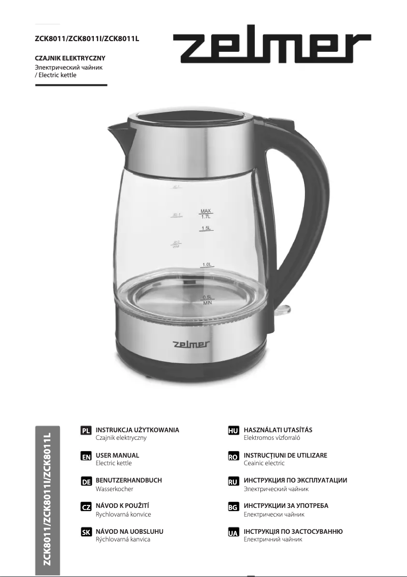 Page n°1 - Manuel utilisateur Zelmer ZCK8011I