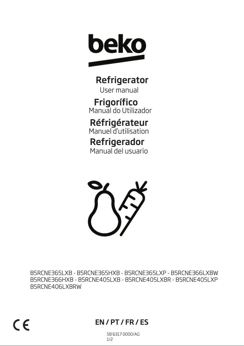 Image de la première page du manuel de l'appareil B5RCNE405LXBR