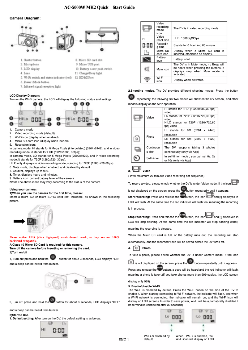 Page 1 de la notice Manuel utilisateur Denver AC-5000W MK2