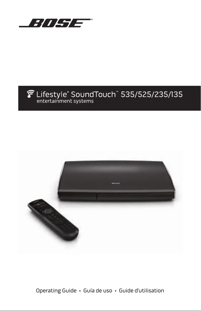 Page n°1 - Manuel utilisateur Bose Lifestyle SoundTouch 535