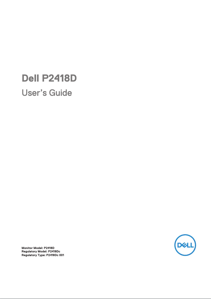 Image de la première page du manuel de l'appareil Professional P2418D