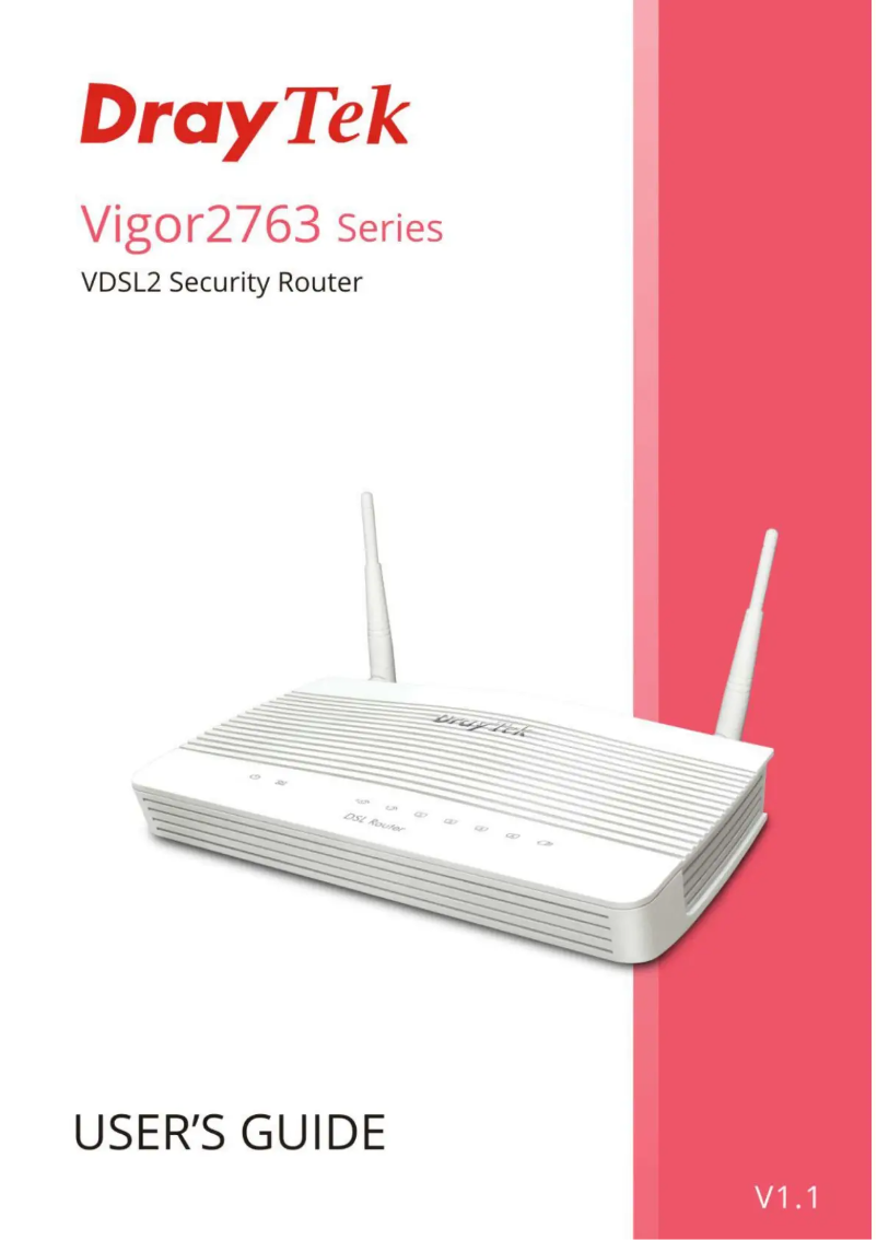 Page n°1 - Manuel utilisateur Draytek Vigor 2763-AC