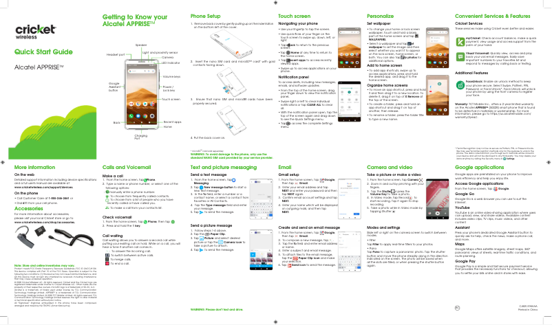 Image de la première page du manuel de l'appareil Apprise