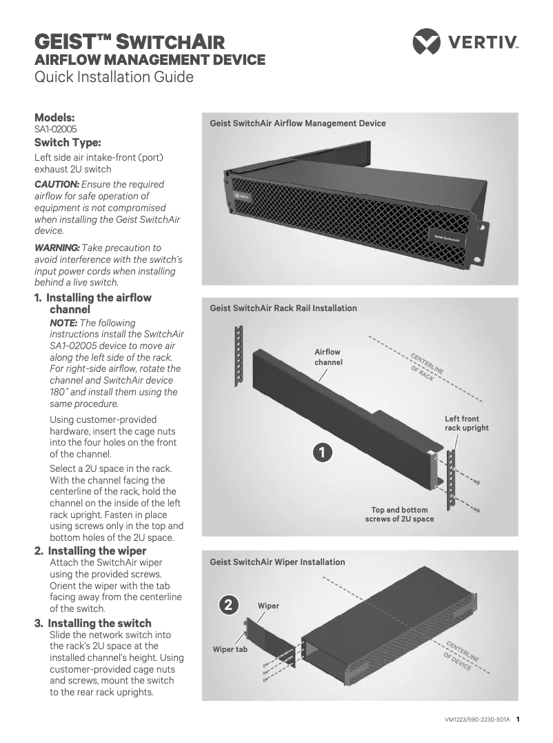 Page 1 de la notice Manuel utilisateur Emerson SA1-02005