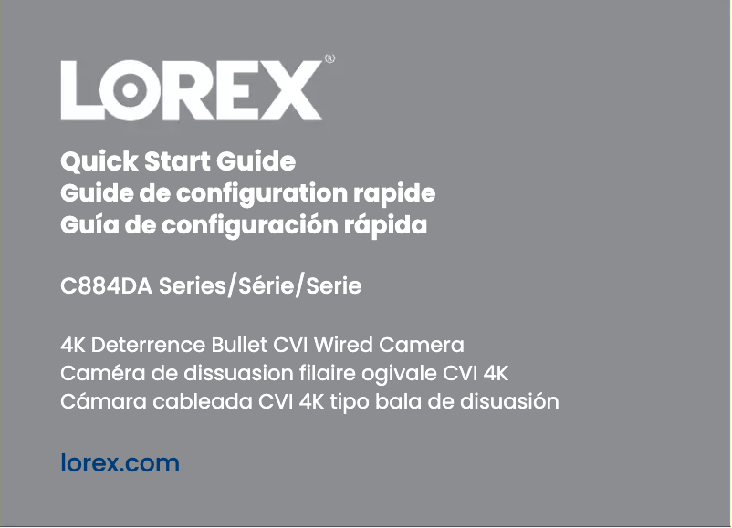 Page n°1 - Guide de démarrage rapide Lorex C884DA