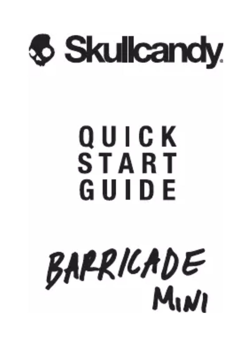 Page 1 de la notice Manuel utilisateur Skullcandy Barricade Mini