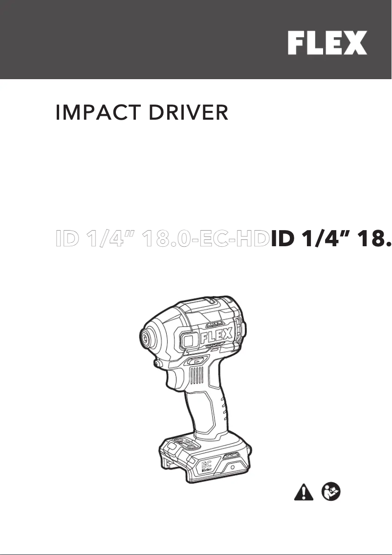Page 1 de la notice Manuel utilisateur Flex ID 1/4" 18.0-EC HD