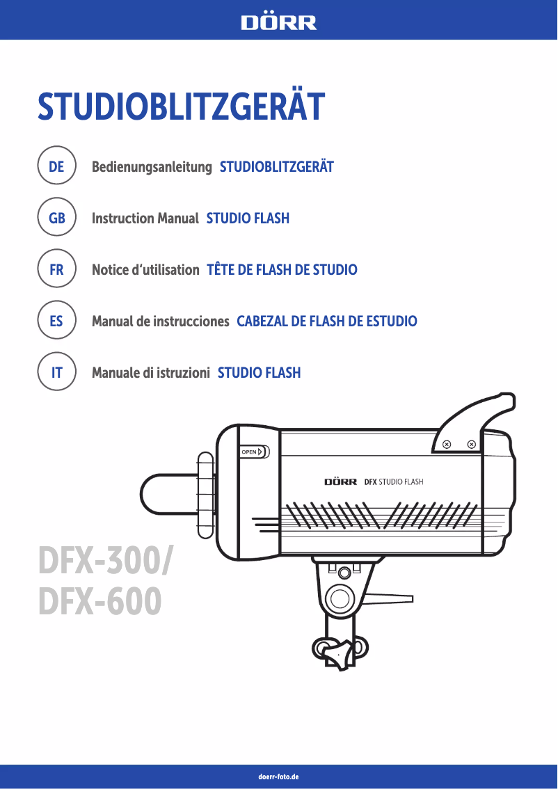 Page n°1 - Manuel utilisateur Dörr DFX-300