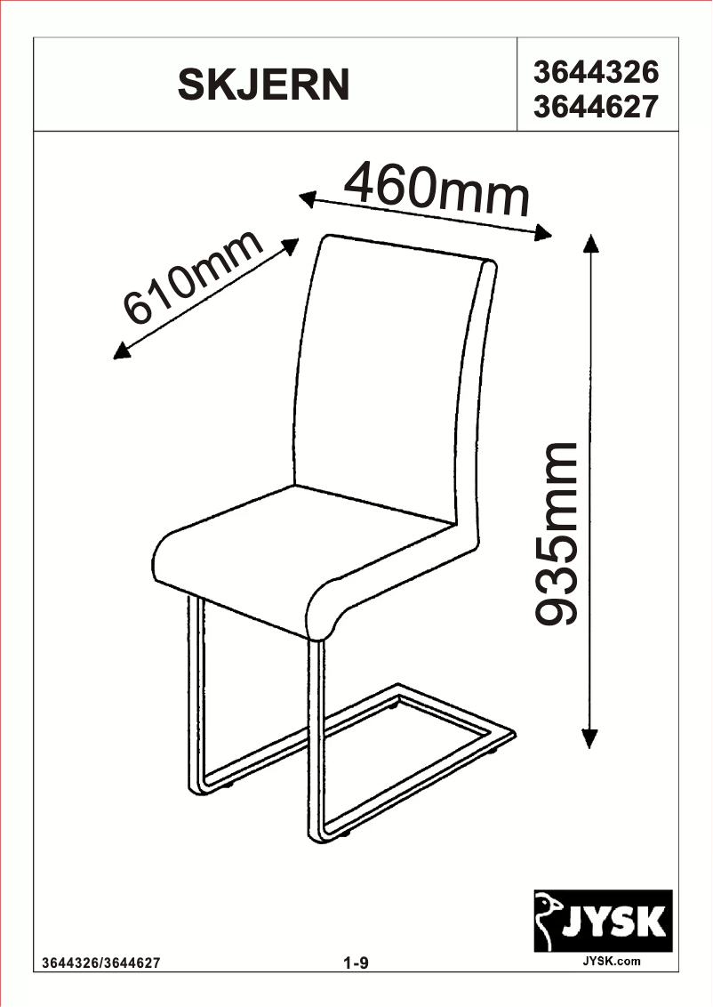Página 1 del manual Manual de usuario JYSK Skjern