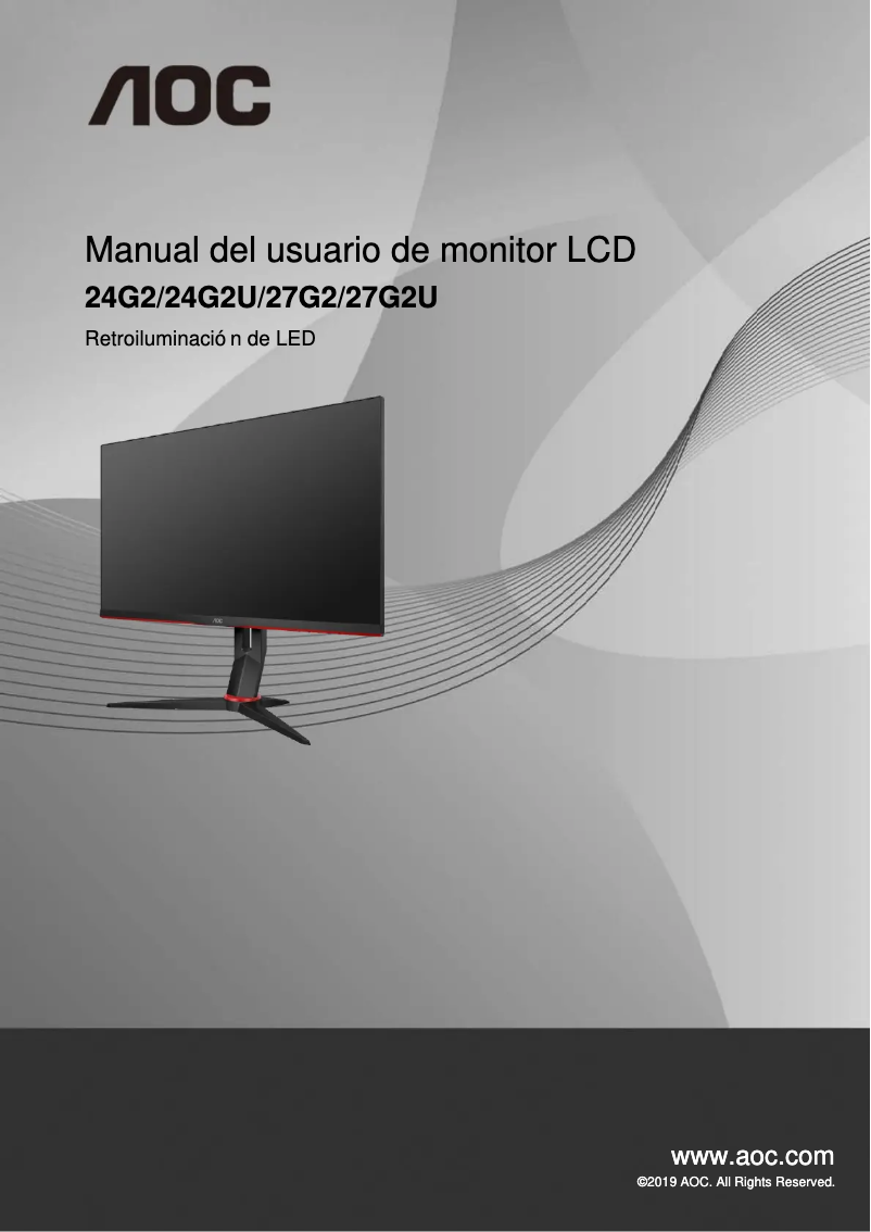 Page 1 de la notice Label énergétique AOC 27G2U5