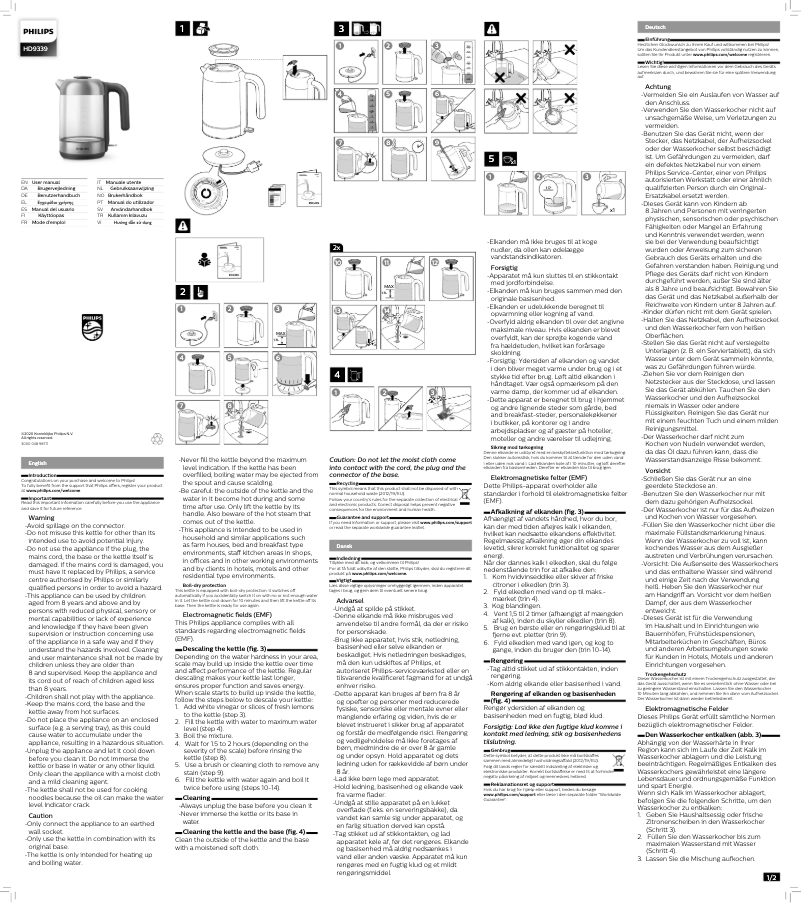 Image de la première page du manuel de l'appareil Series 5000 HD9339