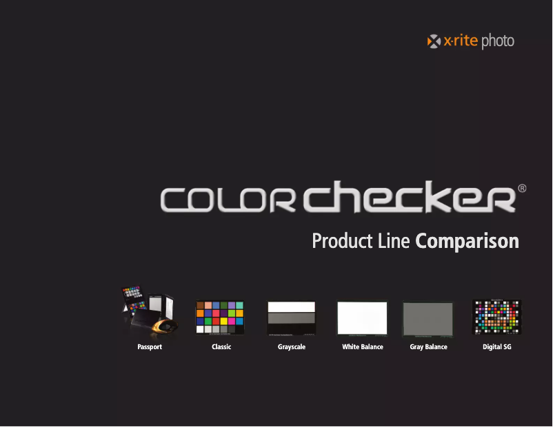 Page n°1 - Manuel utilisateur X-Rite ColorChecker