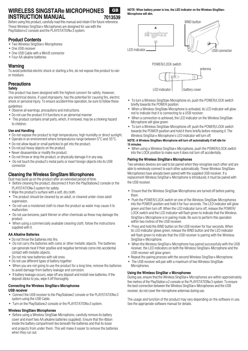Página 1 del manual Manual de usuario Sony SingStar Party Pack (PS3)