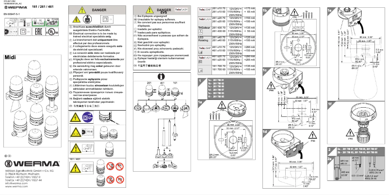 Page n°1 - Manuel utilisateur Werma 161.700.70