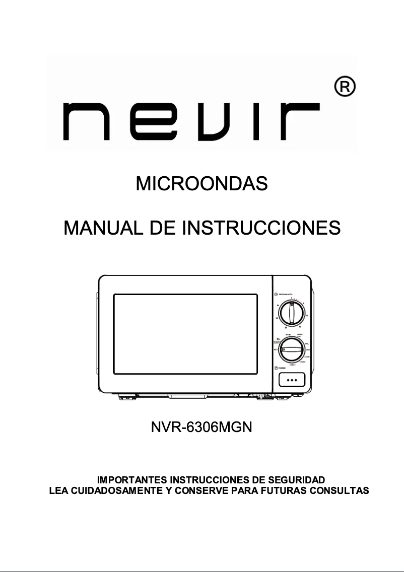 Página 1 del manual Manual de usuario Nevir NVR-6306MGN