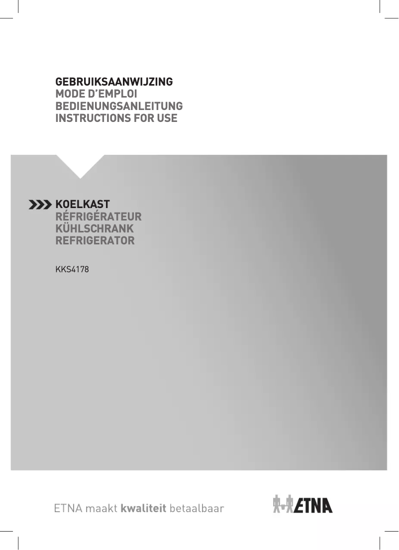 Image de la première page du manuel de l'appareil KKS4178