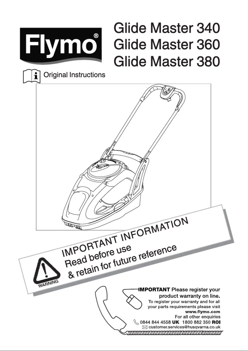 Image de la première page du manuel de l'appareil Glide Master 380