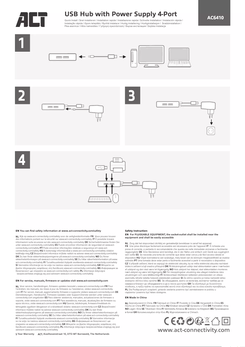 Page 1 de la notice Manuel utilisateur ACT AC6410